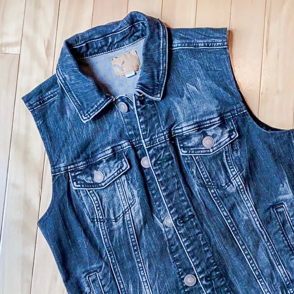 ⚡️AMERICAN EAGLE BLACK DENIM VEST
